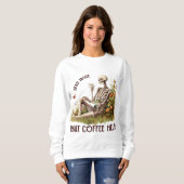 HALLOWEEN SKELETON MIT KAFFEE SWEATSHIRT (Vorne ganz)