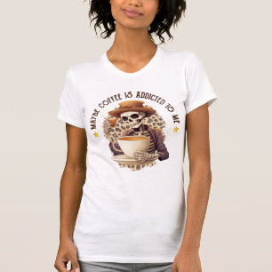 HALLOWEEN SKELETON MIT KAFFEE T-Shirt