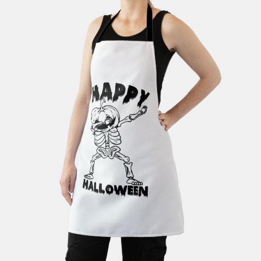 Halloween Skeleton mit Pumpkin - Happy Halloween Schürze (InSitu)