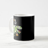 Halloween Skeleton Mummy Dinosaur T rex Fun Hallow Kaffeetasse (Vorderseite Links)