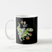 Halloween Skeleton Mummy Dinosaur T rex Fun Hallow Kaffeetasse (Links)