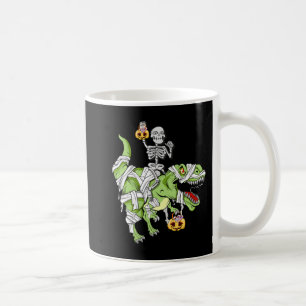 Halloween Skeleton Mummy Dinosaur T rex Fun Hallow Kaffeetasse