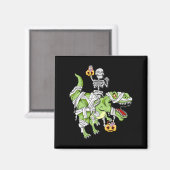 Halloween Skeleton Mummy Dinosaur T rex Fun Hallow Magnet (Vorderseite/Rückseite)