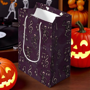 Halloween-Skeleton-Musiknoten Mittlere Geschenktüte