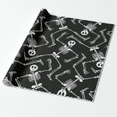 Halloween Skeleton Musterverpackungspapier Geschenkpapier (Ungerollt)