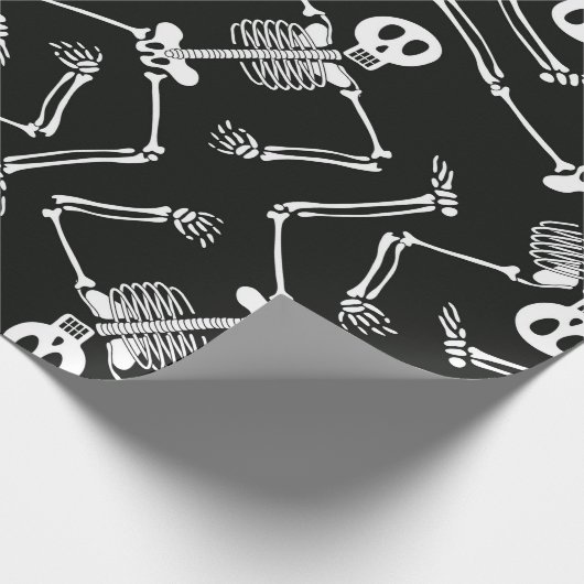 Halloween Skeleton Musterverpackungspapier Geschenkpapier (Ecke)