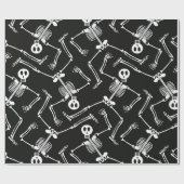 Halloween Skeleton Musterverpackungspapier Geschenkpapier (Flach)
