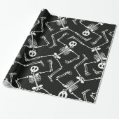 Halloween Skeleton Musterverpackungspapier Geschenkpapier (Ungerollt)