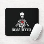 Halloween Skeleton Niemals bessere Hände Herz Funn Mousepad (Mit Mouse)