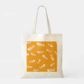 Halloween Skeleton Orange Tote Bag Tragetasche (Rückseite)