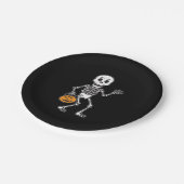 Halloween Skeleton Party Paper Teller (Schrägansicht)