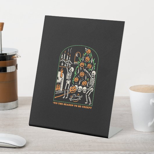 Halloween Skeleton Party Tis The Season To Be Cree Sockelschild (In SItu)