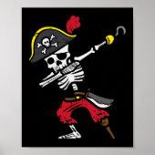 Halloween Skeleton Pirate Dab Costume Boy Kids Tod Poster (Vorne)