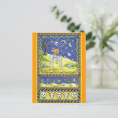 Halloween Skeleton Postcard Postkarte (Stehend Vorderseite)