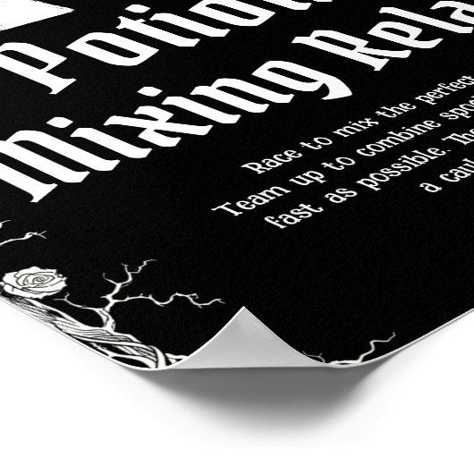 Halloween Skeleton Potion Mixing Relax Sign Poster