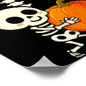 Halloween Skeleton Pregnancy Announcement Soky Mom Poster (Ecke)