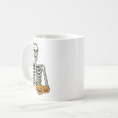 Halloween Skeleton Pumpkin Fall Kaffee Kostüm Kaffeetasse (Vorderseite Links)