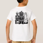 Halloween Skeleton Pumpkin Ghost T-Shirt (Rückseite)