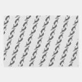 Halloween Skeleton Pumpkin Hexenmuster Geschenkpapier Set (Vorderseite 2)