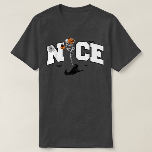 Halloween Skeleton Pumpkin Nice Halloween Witch Fu T-Shirt (Design vorne)