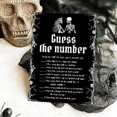 Halloween Skeleton Ratet das Spiel der Nummer Brid Einladung