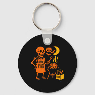 Halloween Skeleton Rbecue Beer Brains Boo Spooky P Schlüsselanhänger