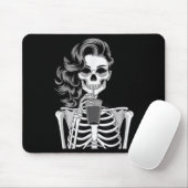 Halloween Skeleton Retro Style Drink Beverage Quir Mousepad (Mit Mouse)