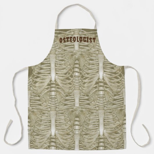 Halloween Skeleton Rib Cage Pattern Osteologe Schürze (Vorderseite)