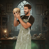 Halloween Skeleton Rib Cage Pattern Osteologe Schürze