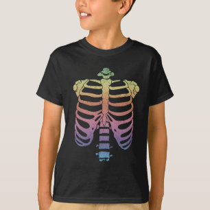 Halloween Skeleton Rib Cage Zombie Costume T-Shirt