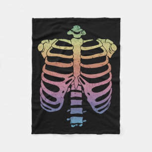 Halloween Skeleton Rib Cage Zombie Costume T-Shirt Fleecedecke