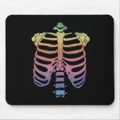 Halloween Skeleton Rib Cage Zombie Costume T-Shirt Mousepad (Vorne)