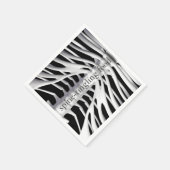 Halloween Skeleton Rib Käfig Kribbeln Schwarz Serviette (Ecke)