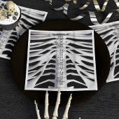 Halloween Skeleton Rib Käfig Kribbeln Schwarz Serviette