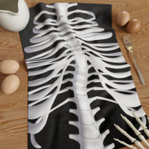 Halloween Skeleton Rib Käfigknochen Küchentücher