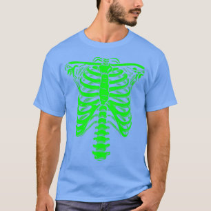 Halloween Skeleton Rib Käfigsäure grün T-Shirt
