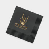 Halloween Skeleton Rock Hand Heavy Metal Servietten Mit Folie (Links)