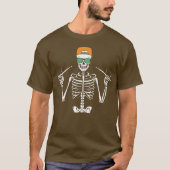 Halloween Skeleton Rock Hand Playing Drums Männer T-Shirt (Vorderseite)