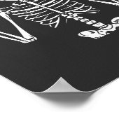 Halloween Skeleton Rock Hand Playing Drums Poster (Ecke)