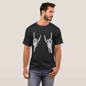 Halloween Skeleton Rocker Graphic T-Shirt (Vorne ganz)