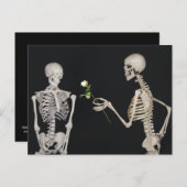 Halloween Skeleton Romance Postkarte (Vorne/Hinten)