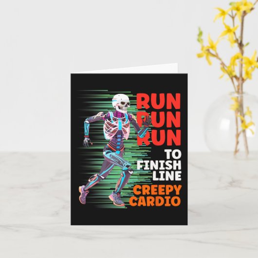 Halloween Skeleton Runner Creepy Cardio Jogger Spo Karte (Gelbe Blume)