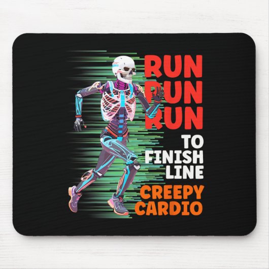 Halloween Skeleton Runner Creepy Cardio Jogger Spo Mousepad (Vorne)