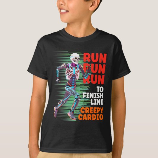Halloween Skeleton Runner Creepy Cardio Jogger Spo T-Shirt (Vorderseite)