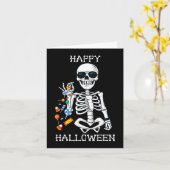 Halloween Skeleton Salting Candy Fun Karte (Gelbe Blume)