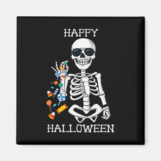 Halloween Skeleton Salting Candy Fun Magnet (Vorne)