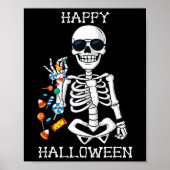 Halloween Skeleton Salting Candy Fun Poster (Vorne)