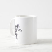 Halloween Skeleton School Marching Band Trombone P Kaffeetasse (Vorderseite Links)