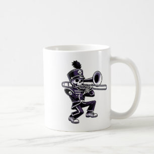 Halloween Skeleton School Marching Band Trombone P Kaffeetasse