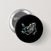 Halloween Skeleton Scuba Diver Button (Vorne & Hinten)